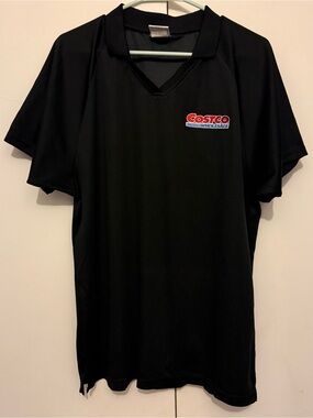 Costco Employee Black Polo with Red and White Logo